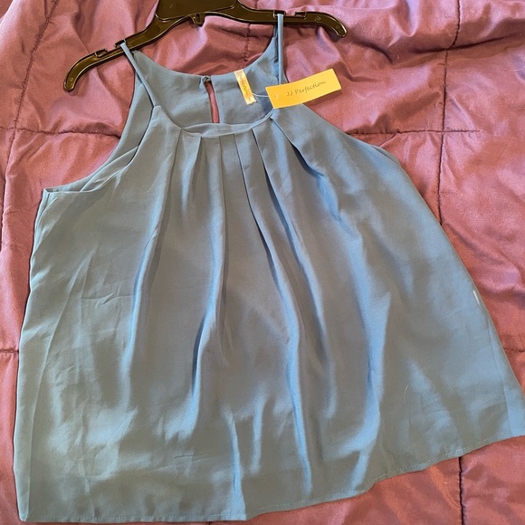 Pleated Blue Dressy Halter NWT - Picture 4 of 6